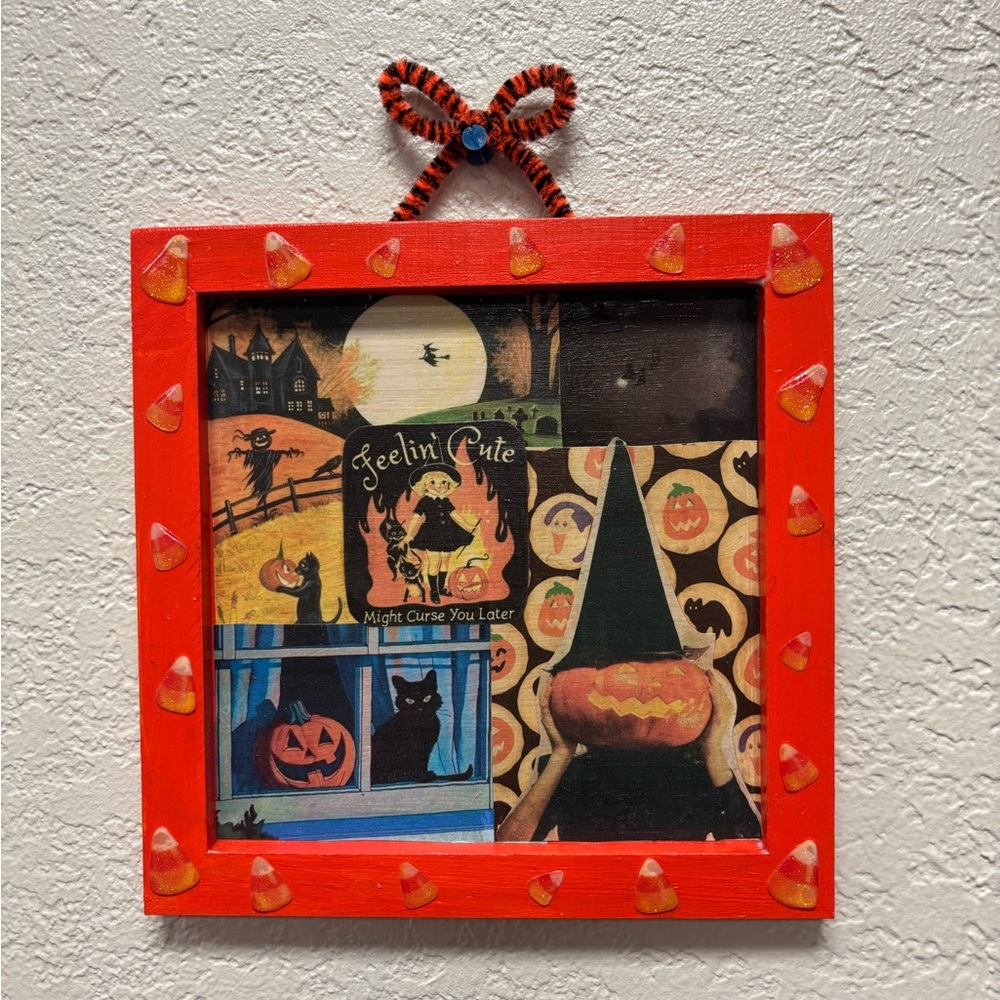 Halloween Themed art collage frame